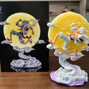 Gear 5 Luffy Sun God Nika Flying under MOON with light Action Figure PVC Multicolour | 28 CMS |